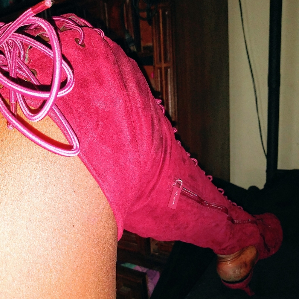 Burgundy heels
